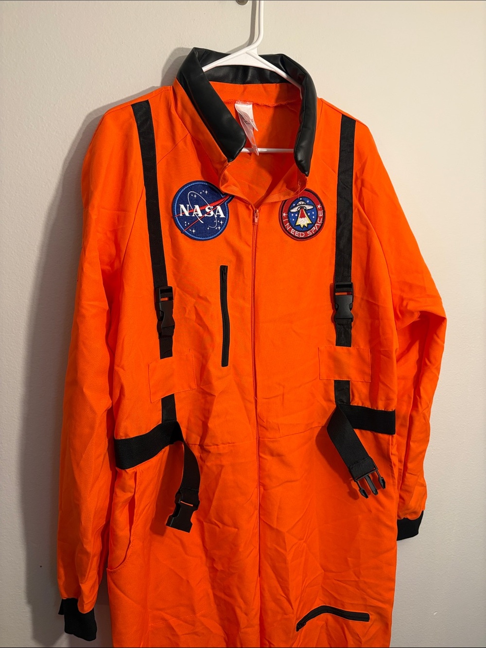 Halloween costume NASA orange Patch Flight Style Jacket